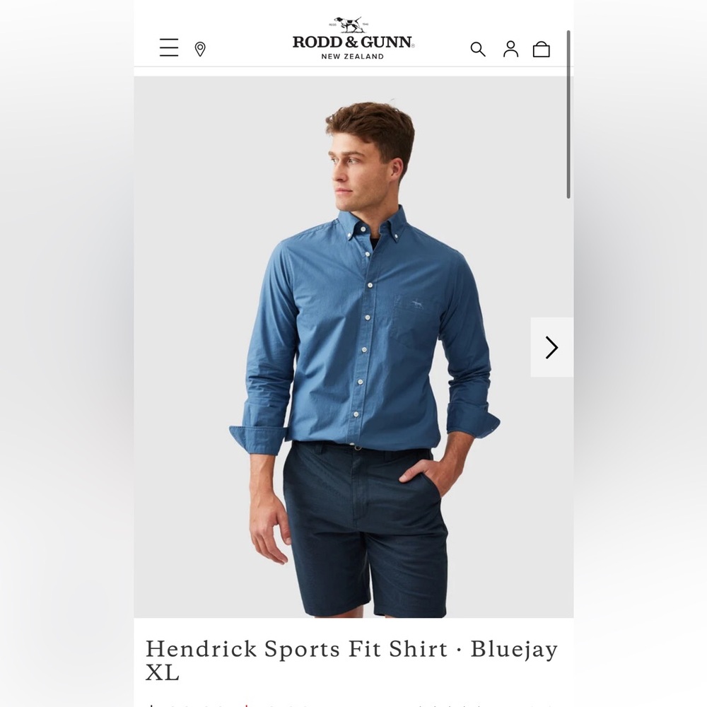 Rodd & Gunn Men's Hendrick Sports Fit Shirt · Bluejay XL
